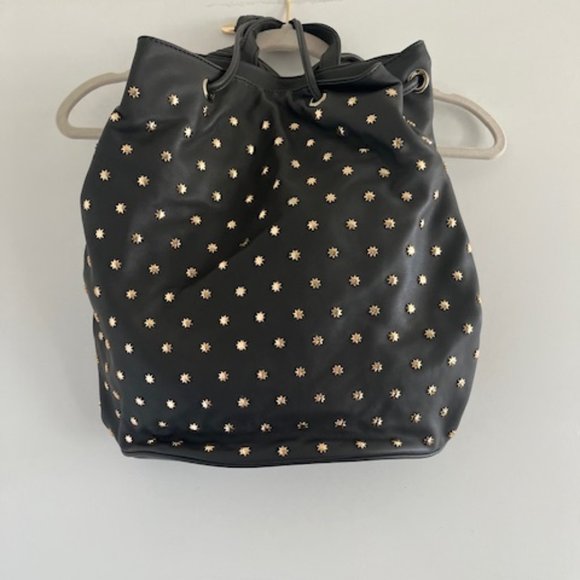 Deux Lux Etoile Vegan Leather and Gold Studded Backpack - Picture 1 of 4